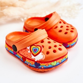 Børnehjemmesko Skum Crocs Orange Charie 2