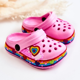 Børnehjemmesko Skum Crocs Pink Charie lyserød 2