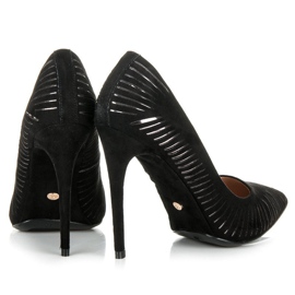 Seastar Pumps i højglans ruskind sort 2