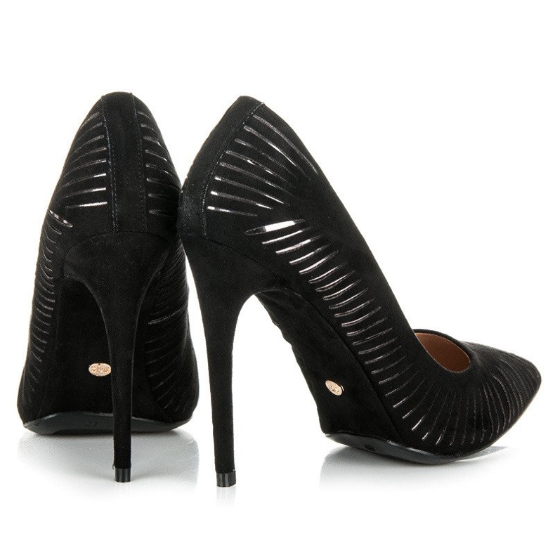 Seastar Pumps i højglans ruskind sort 2