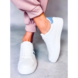 Xina HVID / GRØN damesneakers blå 1