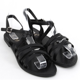 Floss Black damesandaler sort 1