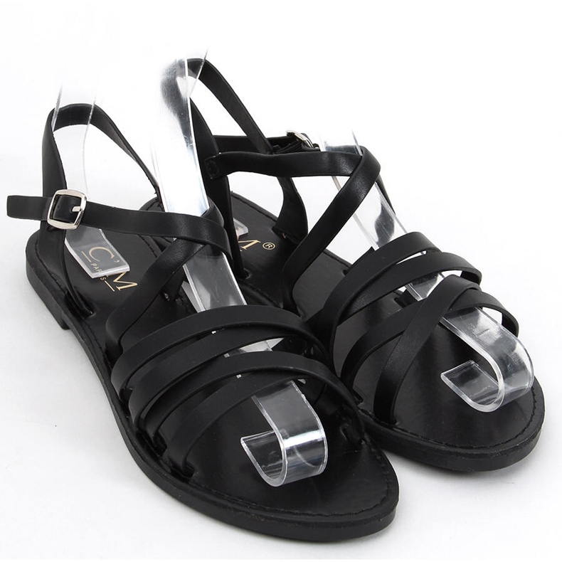 Floss Black damesandaler sort 1