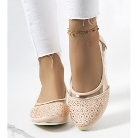 Marx semi-transparente beige ballerinaer 1
