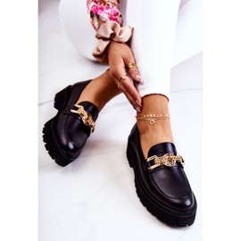 Dame Brogues Sko Gyldent Læder Dekoration Laura Messi 2383 Sort 7