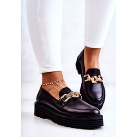 Dame Brogues Sko Gyldent Læder Dekoration Laura Messi 2383 Sort 4