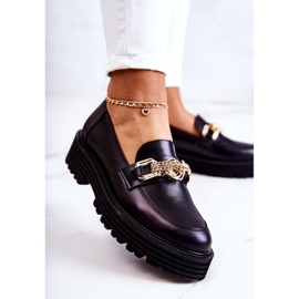 Dame Brogues Sko Gyldent Læder Dekoration Laura Messi 2383 Sort 3