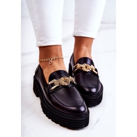 Dame Brogues Sko Gyldent Læder Dekoration Laura Messi 2383 Sort 5