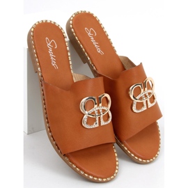 Inday Camel dametøfler brun 1