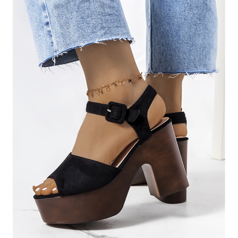 Sorte Duncan Platform Sandaler 1