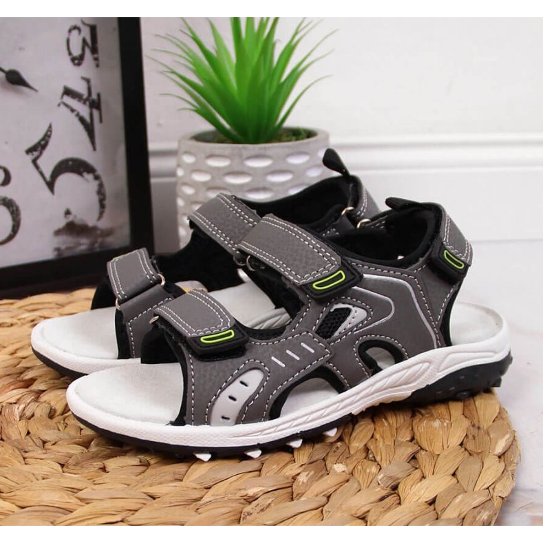 Velcro sandaler Amyerican Club Jr. AM893B grå 2