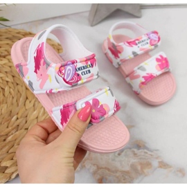 Velcro-skumsandaler American Club Jr AM882A pink lyserød 1