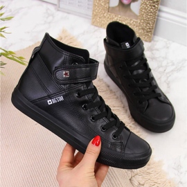 Sorte sneakers med velcro øko læder Big Star V274542 1