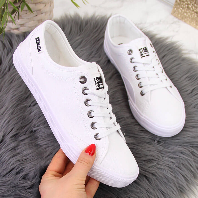 Hvide sneakers Big Star W274835 1