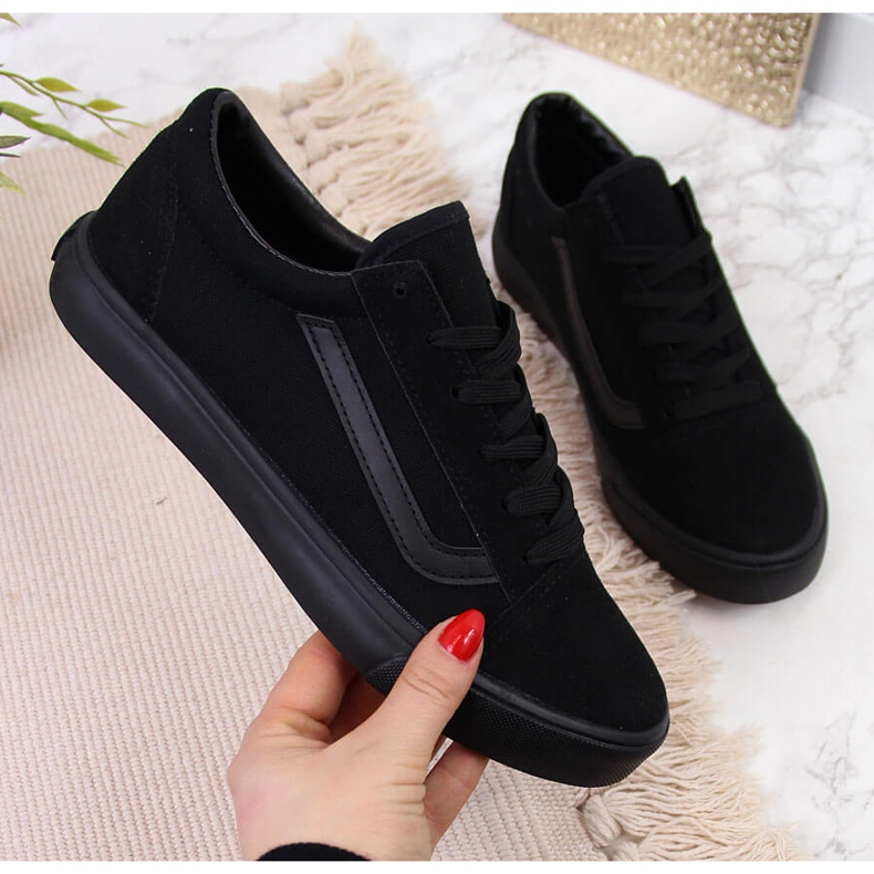 Atletico sorte lave sneakers i tekstil 2