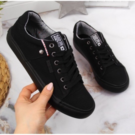 Sorte lave sneakers i tekstil Big Star AA274513 1