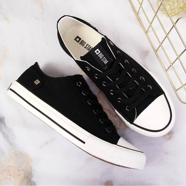 Black Big Star DD274338 low-top sneakers sort 1