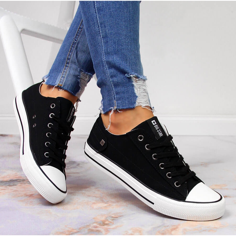 Black Big Star DD274338 low-top sneakers sort 2
