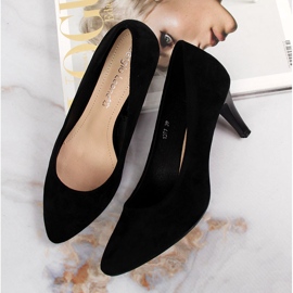 Sorte Sergio Leone pumps i ruskind 1