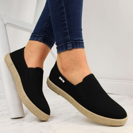 Kvinders slip on sorte espadriller Big Star DD274017 1