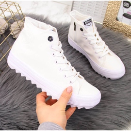 Hvide tekstilsneakers Big Star FF274241 2