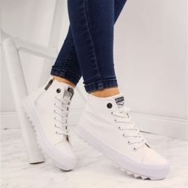 Hvide tekstilsneakers Big Star FF274241 1