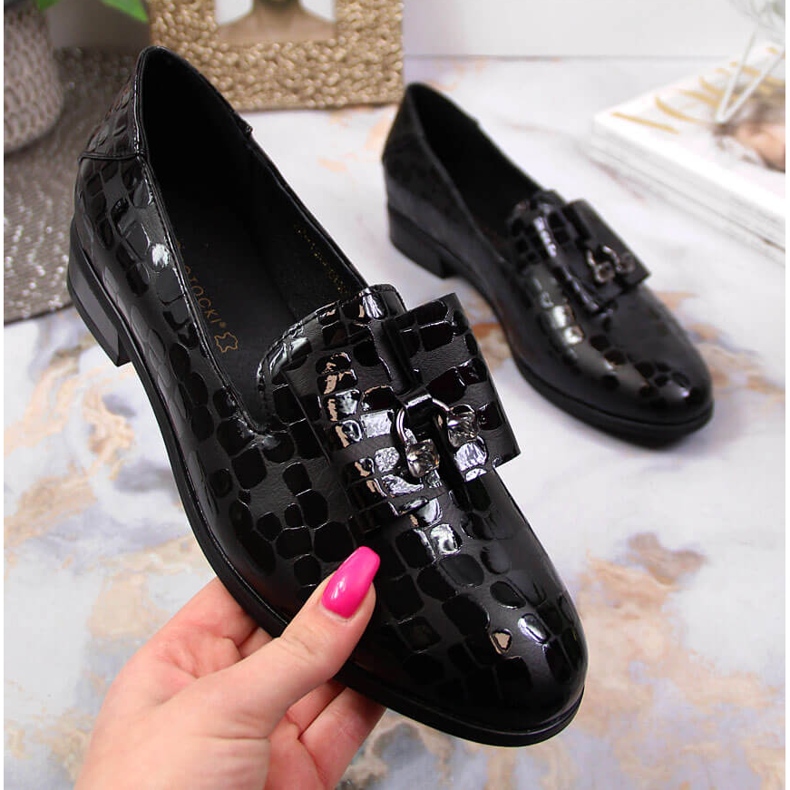 Slip-on lakerede sorte Potocki sko 2