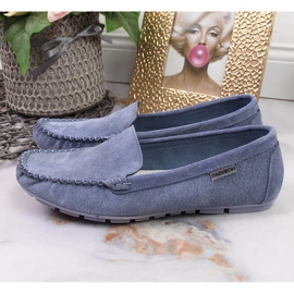 Vinceza loafers i blå læder til kvinder 3