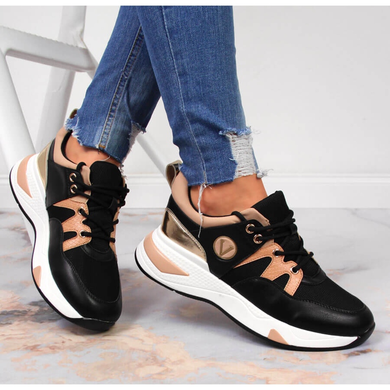Sorte Vinceza platform sneakers til kvinder 1