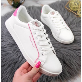 Hvide sneakers til kvinder med øko læder Cross Jeans JJ2R4024C 2