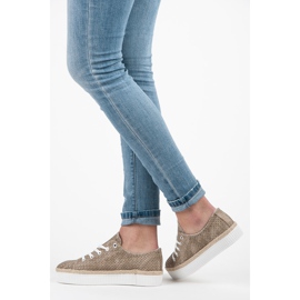 Kylie Gennembrudte sneakers på platformen brun 2