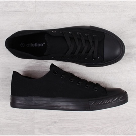 Helt sorte Atletico lave sneakers til mænd 1