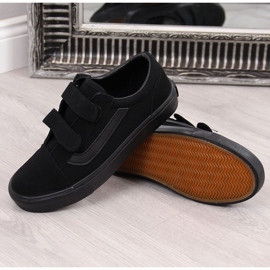 Sorte Atletico sorte velcro børnesneakers 1