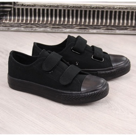 Sorte Atletico sorte velcro børnesneakers 1