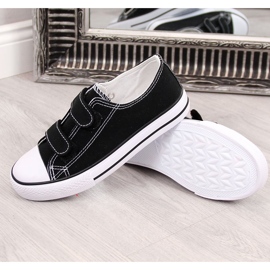 Sorte Atletico sorte velcro børnesneakers 1