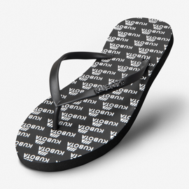 Sorte Kubota gummiflip-flops 1