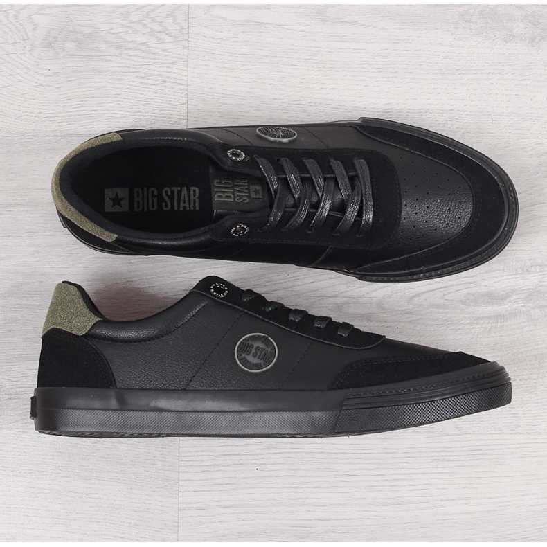 Mænds low-top øko læder sort Big Star II174008 1