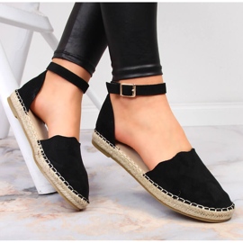 Sorte espadrillesandaler til kvinder Jezzi 1