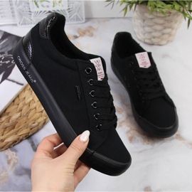 Black Cross Jeans JJ2R4039C sorte tekstilsneakers 1