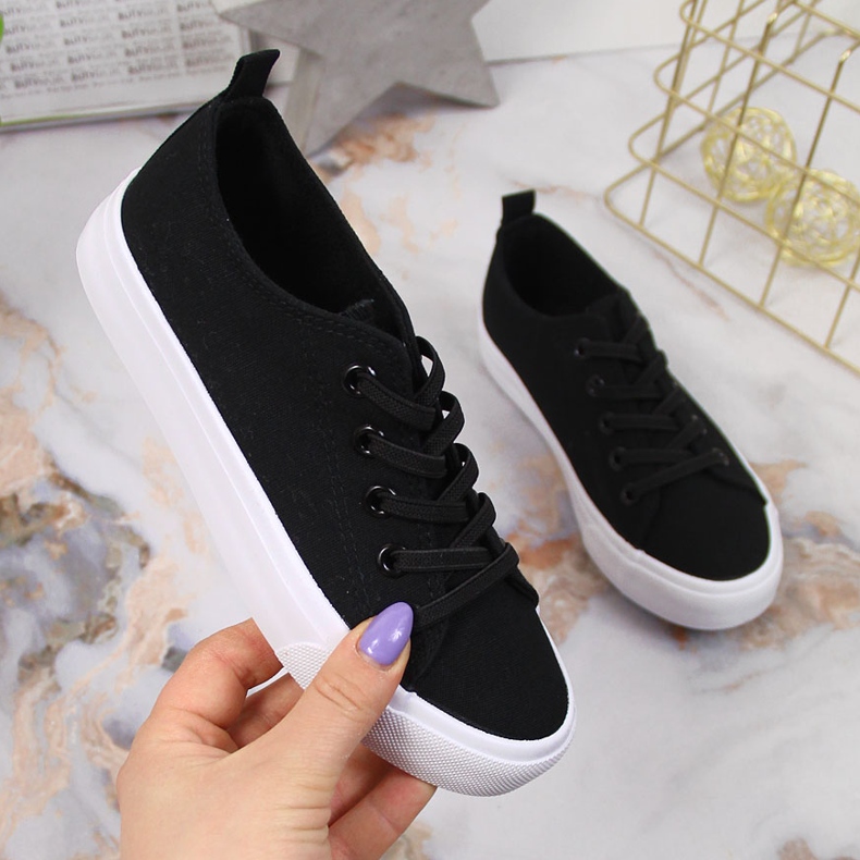 Atletico sorte tekstilsneakers 1