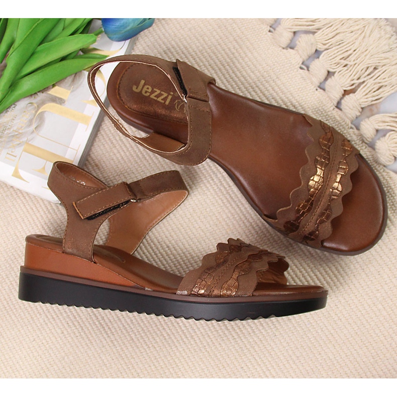 Brune sandaler til kvinder Jezzi 1