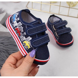 Atletico marineblå velcro sneakers til drenge 1