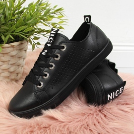 Damesneakers med øko læder sort Filippo 2
