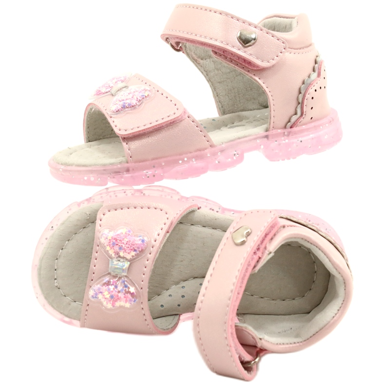 Evento Pigeres sandaler med en bue 22Z23-4780 Pink lyserød 5