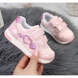 Pink Jr American Club sportssko med velcro lyserød 1