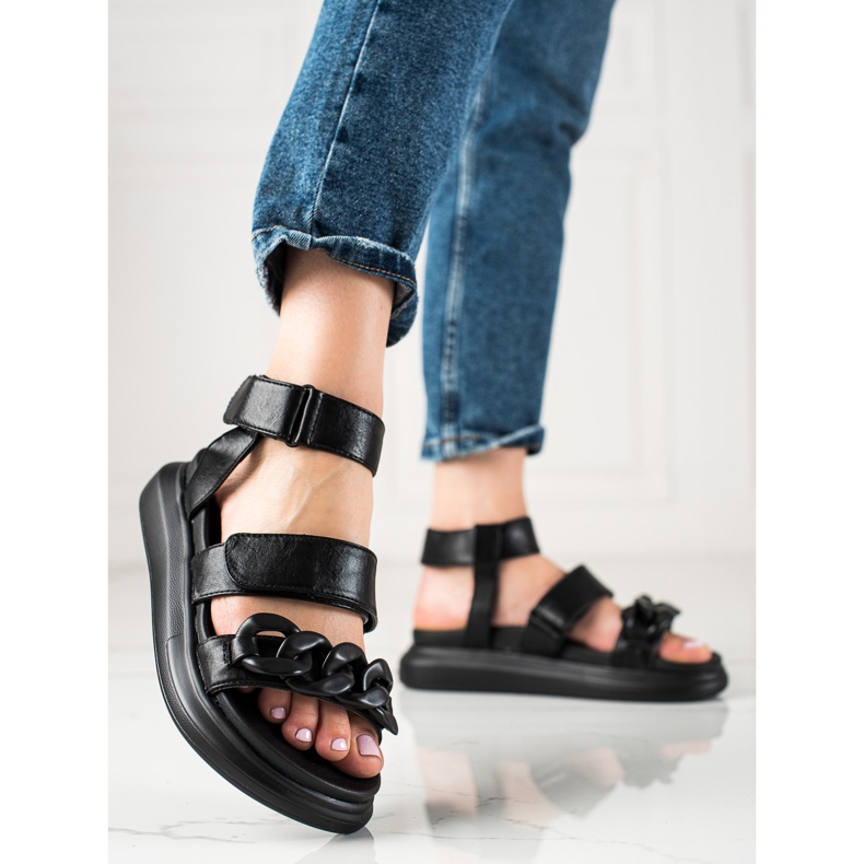 Moderigtige LA.FI sandaler sort 1