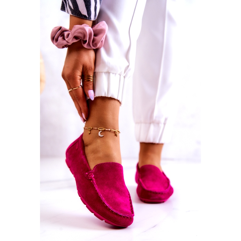 Dame ruskind Loafers Big Star JJ274656 Fuchsia lyserød 1