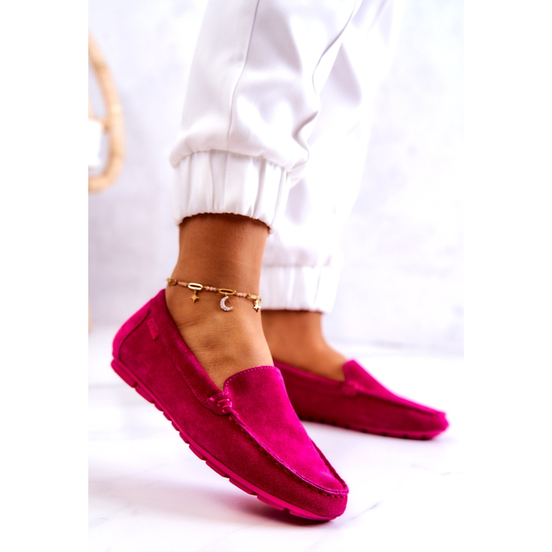Dame ruskind Loafers Big Star JJ274656 Fuchsia lyserød 2