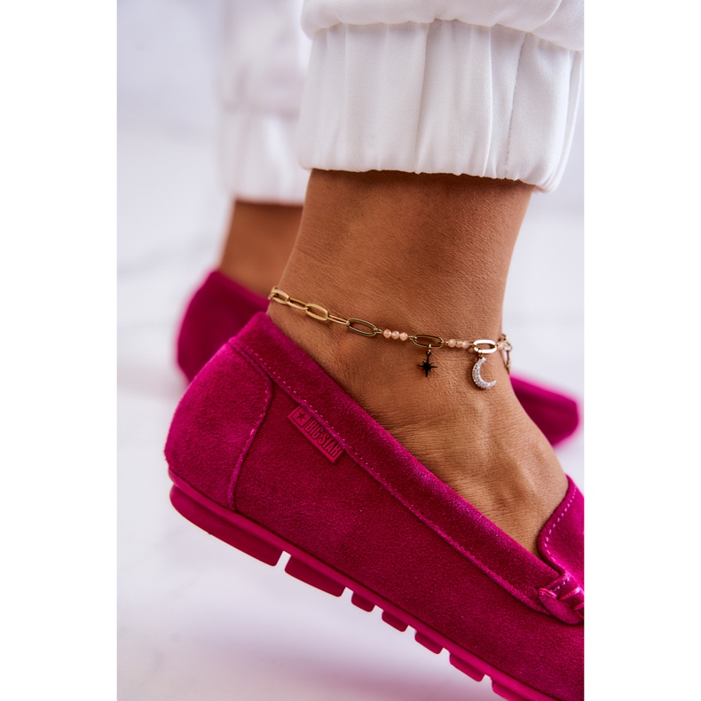 Dame ruskind Loafers Big Star JJ274656 Fuchsia lyserød 3