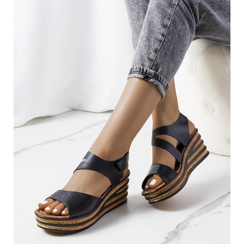 Sorte Espadriller på Burley wedges 1